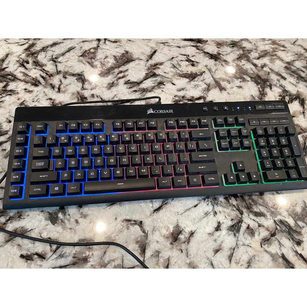 Corsair K55 RGB Wired Gaming Keyboard Black CH-9206015-NA Backlit